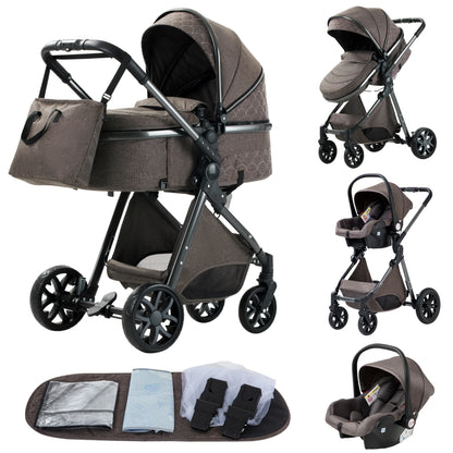 Poussette 3 en 1 | Évolutive Complète