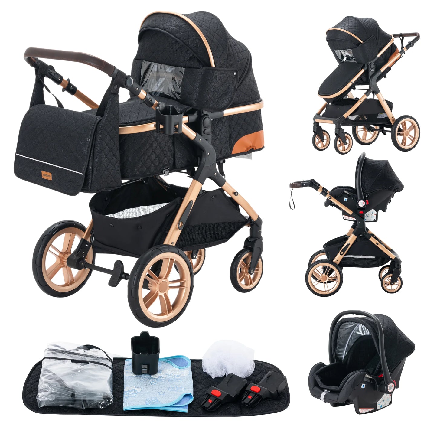 Poussette 3 en 1 | Évolutive Complète